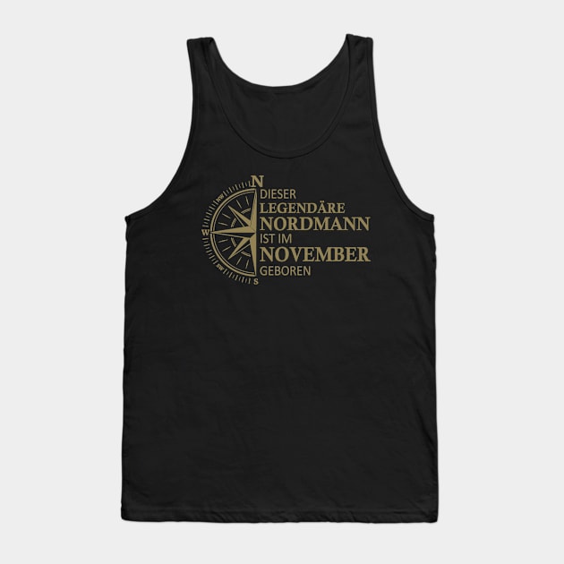 Nordisch Geburtstag November Nordsee Tank Top by HBfunshirts